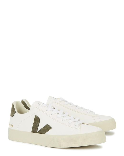 Veja Campo White Leather Sneakers, Sneakers, White, Grained Leather