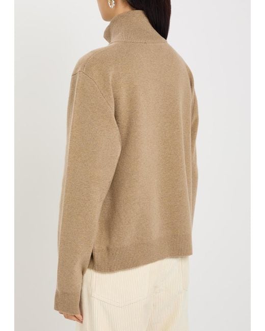 Rohe Natural Half-Zip Wool-Blend Jumper