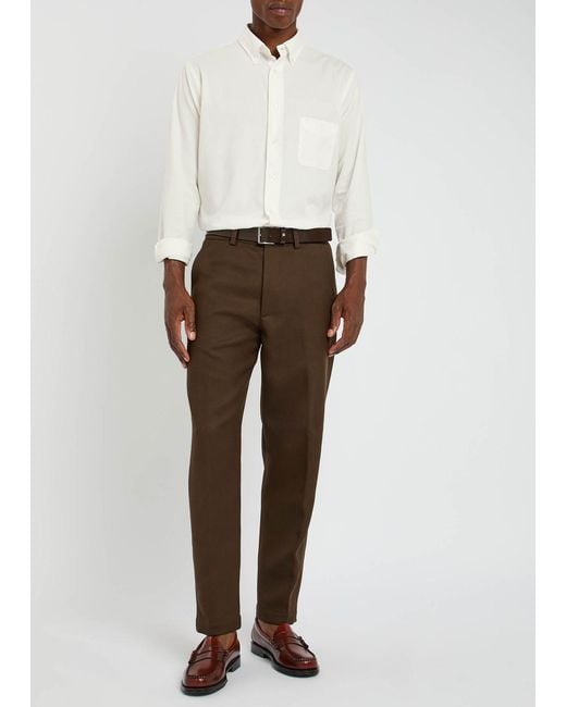 Lardini White Fine-Cord Shirt for men