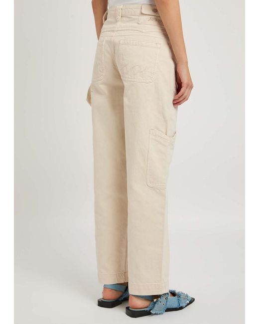 Damson Madder Natural Drew Straight-Leg Cargo Jeans