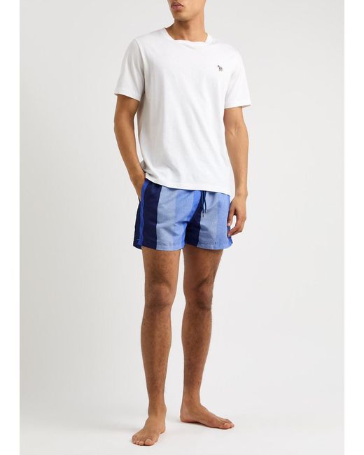 Paul Smith Blue Striped Shell Swim Shorts for men