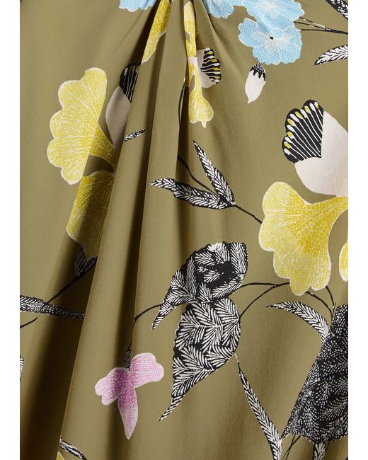 Diane von Furstenberg Multicolor Kason Floral-Print Maxi Dress