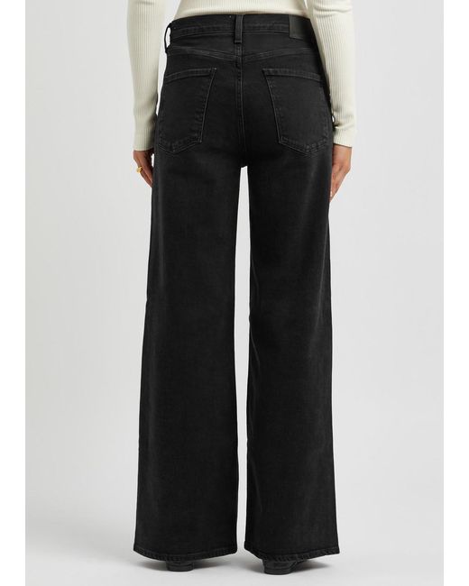 Citizens of Humanity Black Paloma Wide-leg Jeans