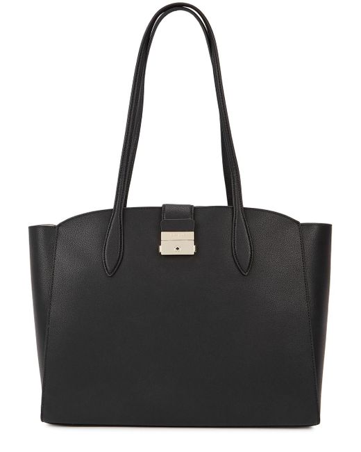 Kate Spade Voyage Small Black Leather Tote | Lyst