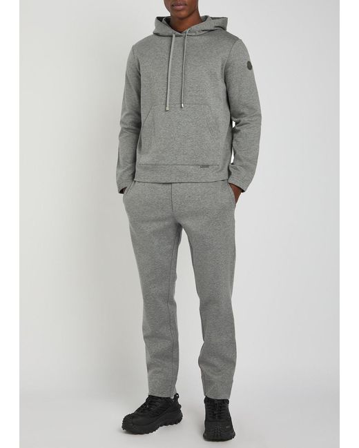 Moncler Gray Logo Cotton-Blend Sweatshirt for men