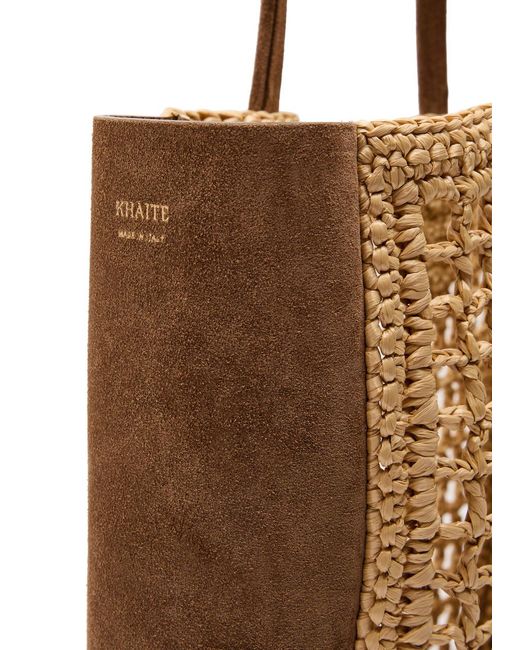 Khaite Natural Zoe Small Raffia Tote Bag