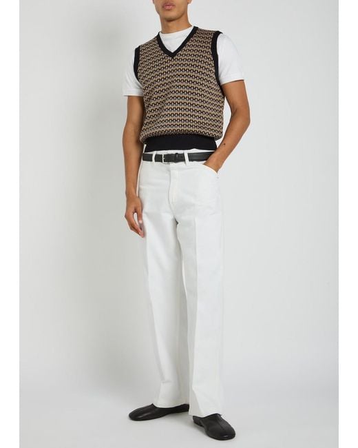 Lemaire White Wide-Leg Denim Jeans for men