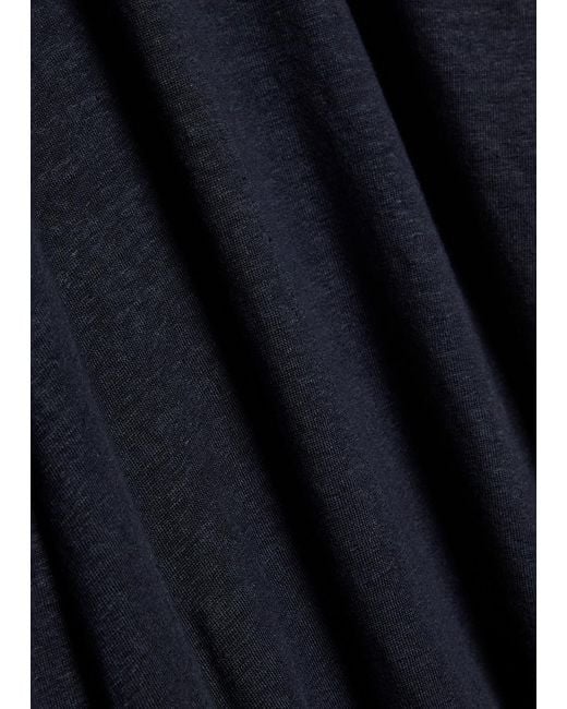 Labo.art Blue Long Sleeve Linen-Blend T-Shirt for men