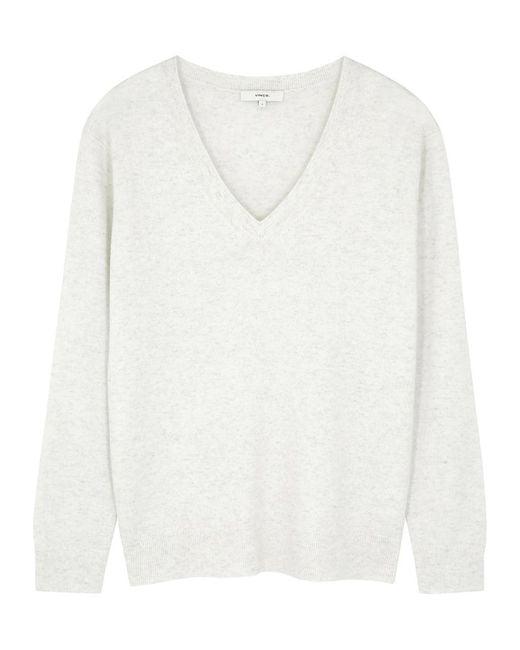 Vince White Weekend Cashmere Jumper