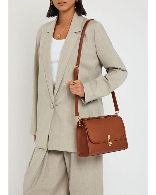 Gabriela Hearst Brown Leonora Medium Leather Top Handle Bag