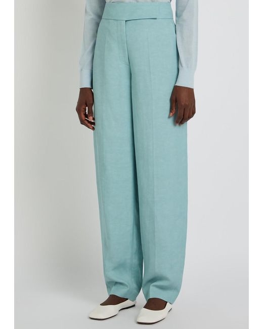 Joseph Blue Aix Tapered-Leg Woven Trousers