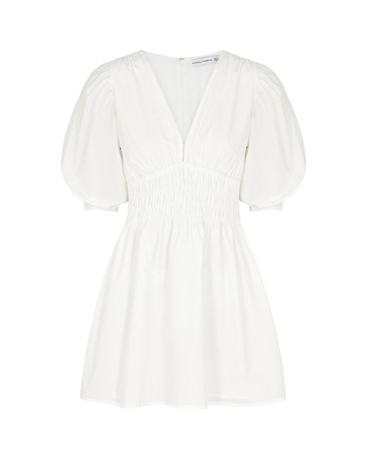 Faithfull The Brand White Valledoria Cotton-poplin Mini Dress
