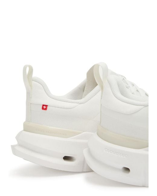 On Shoes White Cloudpulse Next Panelled Mesh-Knit Sneakers for men