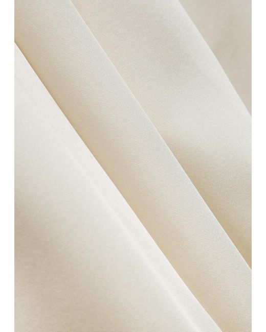 Giuliva Heritage White The Elsa Wide-Leg Satin Trousers