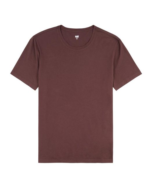PAIGE Purple Cash Stretch-cotton T-shirt for men