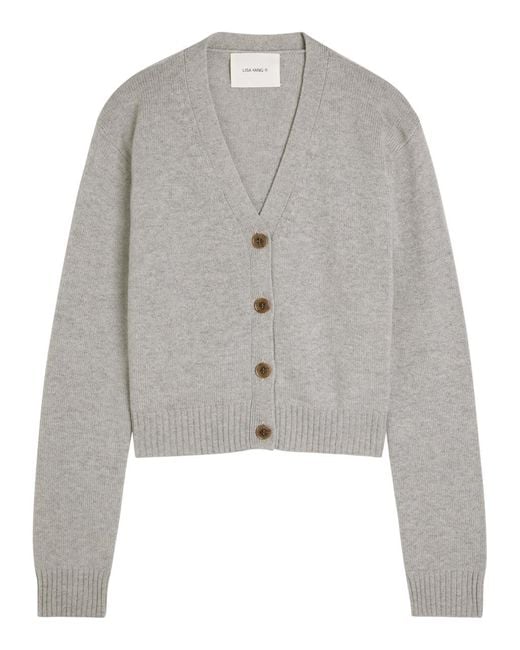 Lisa Yang Gray Marion Cashmere Cardigan