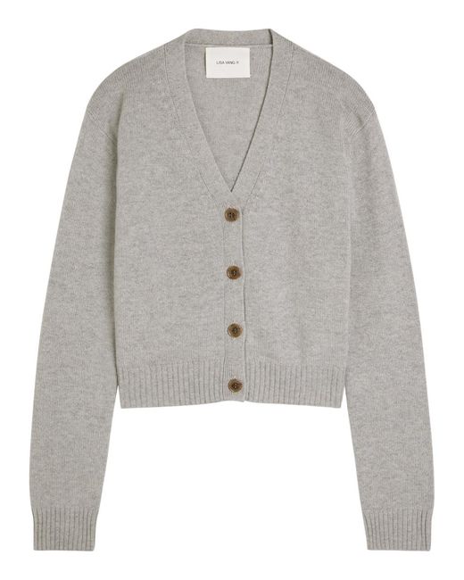 Lisa Yang Gray Marion Cashmere Cardigan