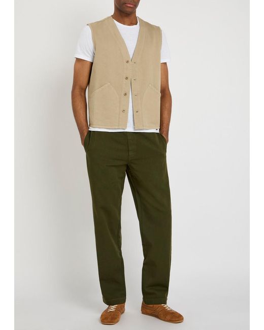 Labo.art Natural V-Neck Cotton Vest for men
