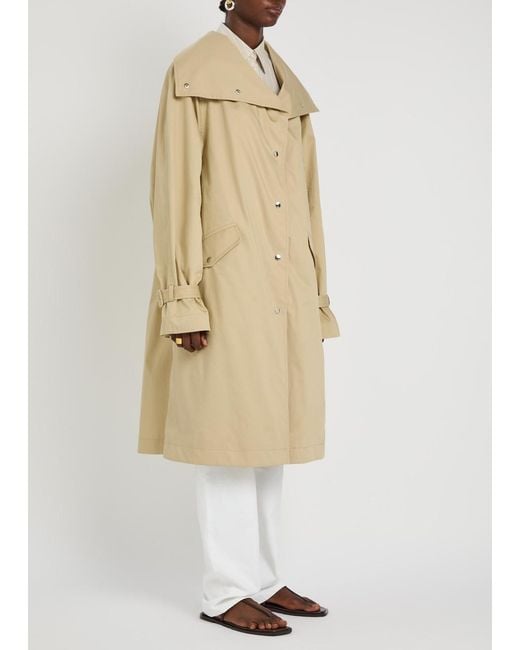 Totême Natural Oversized Cotton-Poplin Trench