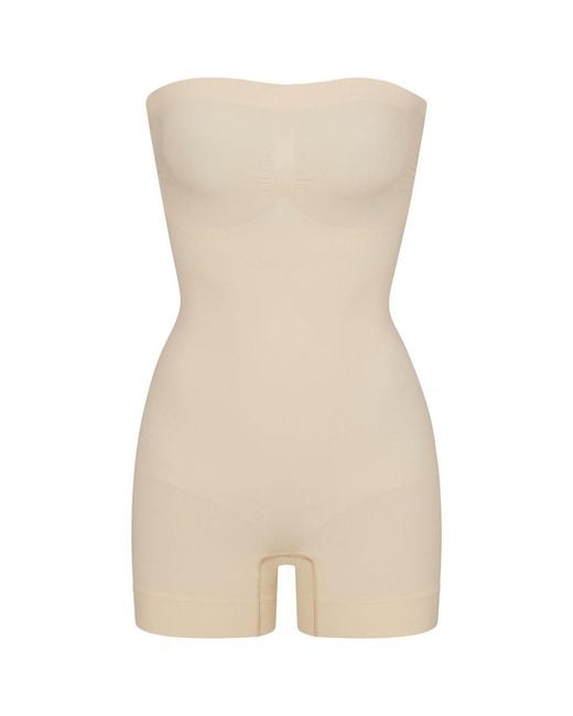 Skims Natural Seamless Sculpt Strapless Stretch-Woven Body