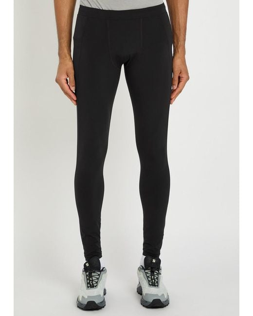 Literary Sport Black Mare Long Run Tights for men