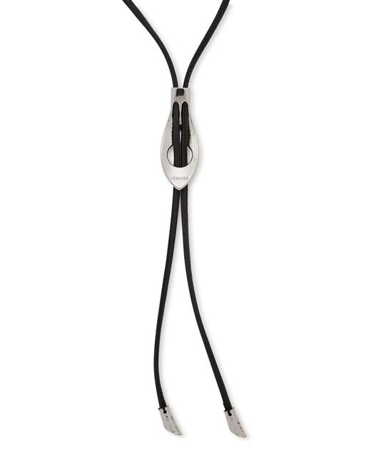Lemaire Black Snake Bolo Tie Nappa Necklace