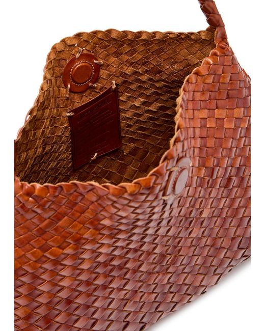 Dragon Diffusion Brown Santa Maria Woven Leather Shoulder Bag