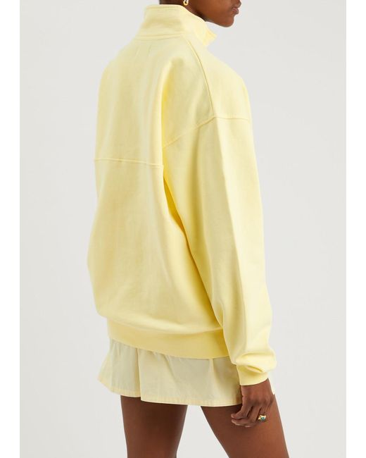 COLORFUL STANDARD Yellow Half-Zip Cotton Sweatshirt