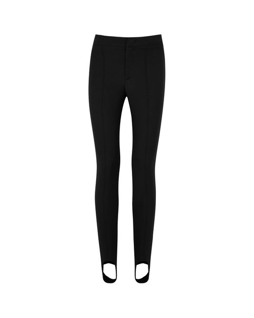 Moncler Black Stirrup Twill Trousers, Trousers, , Close Fit