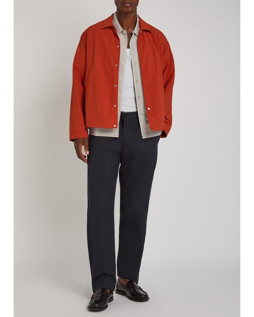 NN07 Red Fenton Crinkled Nylon Jacket for men