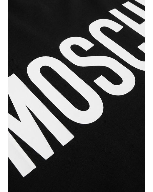 Moschino Black Logo-Print Cotton T-Shirt for men