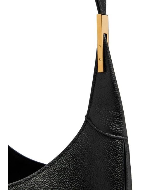 SAVETTE Black Florence Leather Hobo Bag