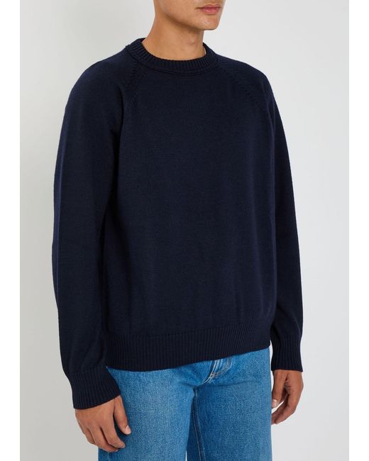 Tod's Blue Wool Jumper for men
