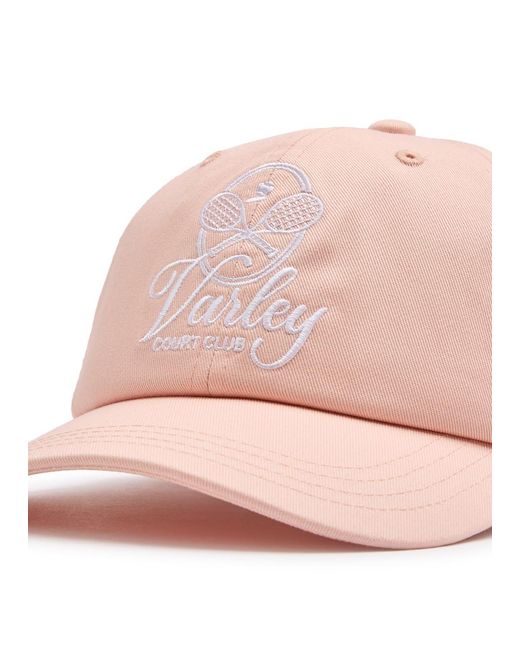 Varley Pink Noa Logo-Embroidered Cotton Cap