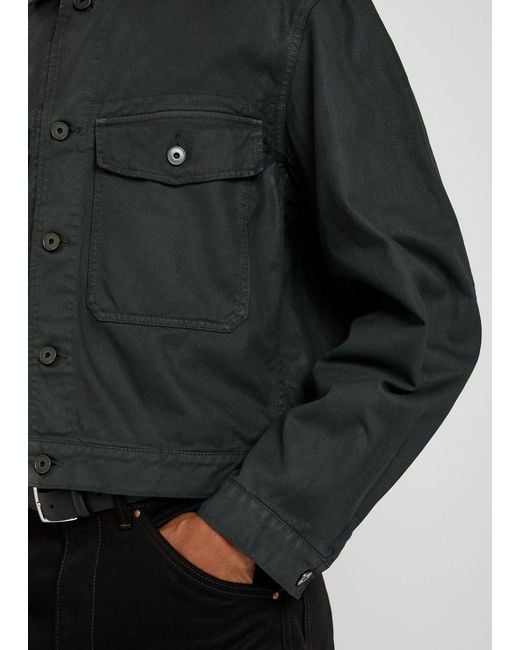 Lemaire Black Designer Denim Jacket It48 for men