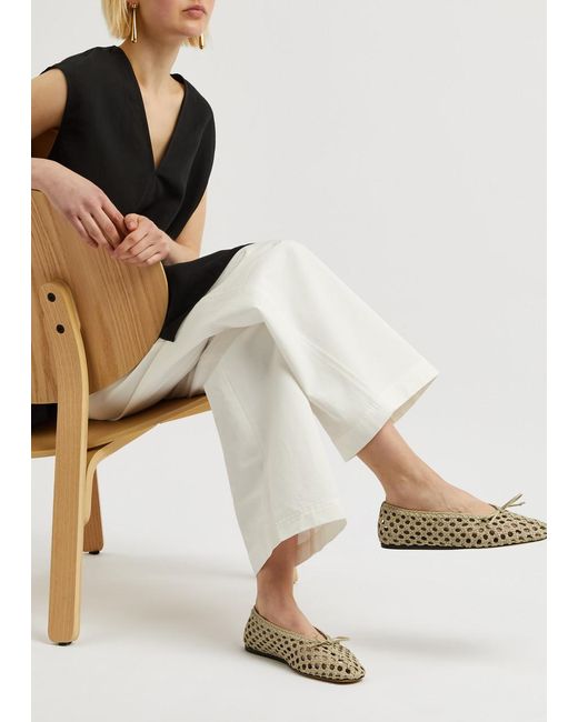 Le Monde Beryl Natural Regency Leather Ballet Flats