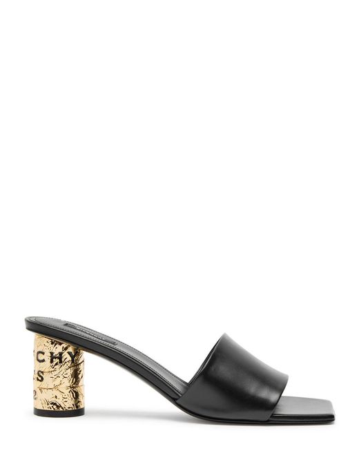 Givenchy Black Tape-Effect Leather Mules
