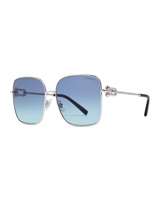 Tiffany & Co Blue Square-frame Sunglasses