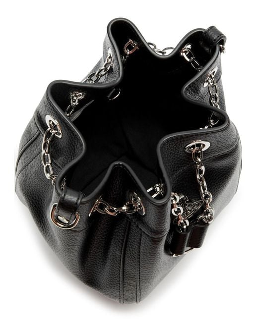 Vivienne Westwood Black Chrissy Small Vegan Leather Bucket Bag