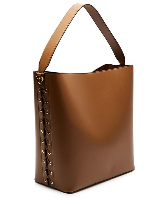 Stella McCartney Brown Lace-up Faux Leather Tote