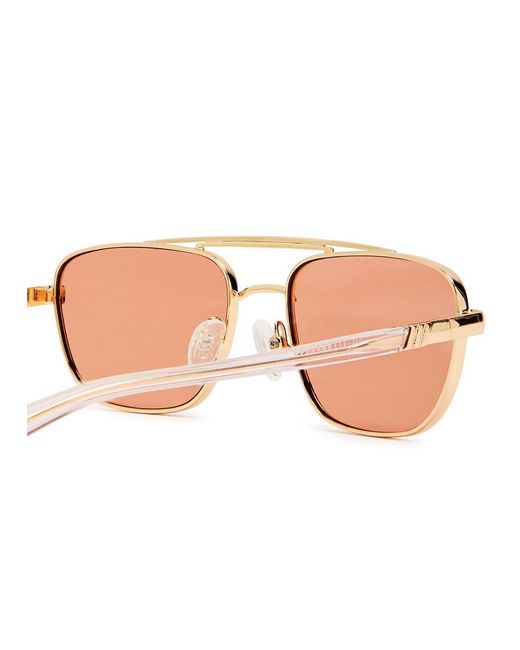 Le Specs White Le Mimi Rectangle-Frame Sunglasses