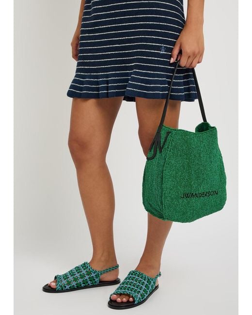 J.W. Anderson Green Small Beaded Bulb Shoulder Bag
