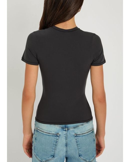 Skims Black Stretch-Jersey T-Shirt