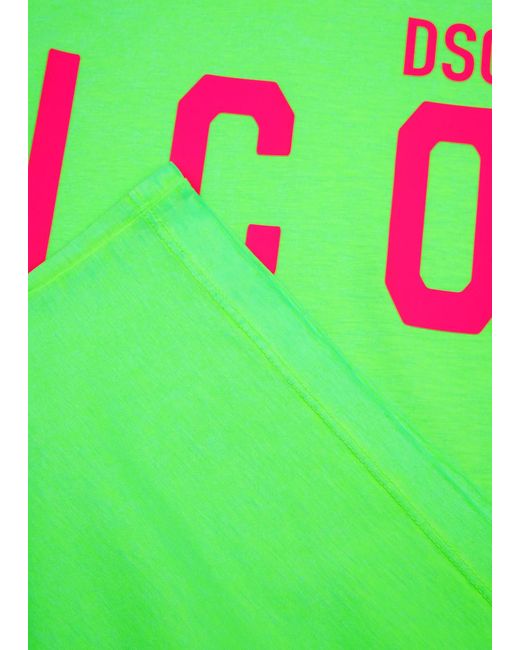 DSquared² Green Icon Logo-print Cotton T-shirt for men
