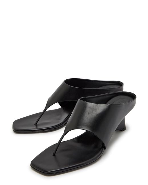 Khaite Black Marlow 55 Leather Mules