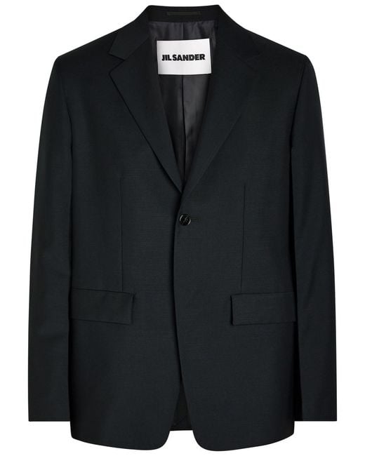 Jil Sander Black Wool Blazer for men