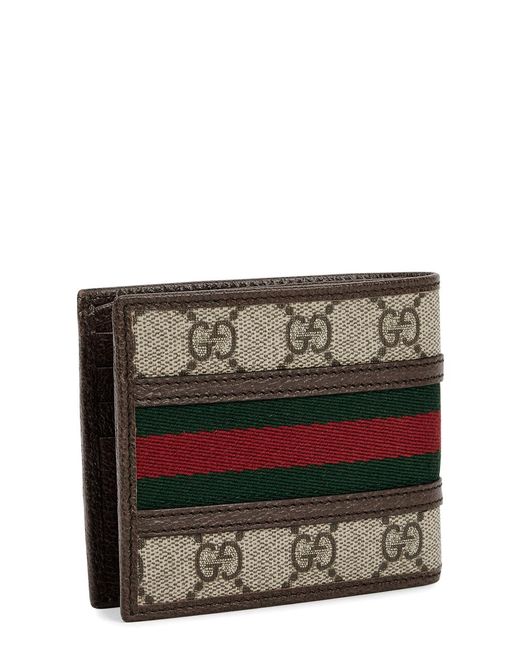 Gucci Gray Ophidia gg Leather Wallet for men