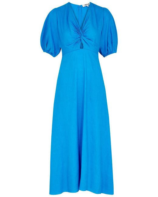 Diane von Furstenberg Blue Majorie Midi Dress