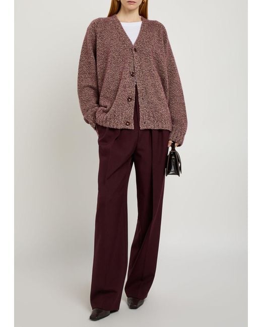 The Elder Statesman Red Oak Marl Cashmere Cardigan