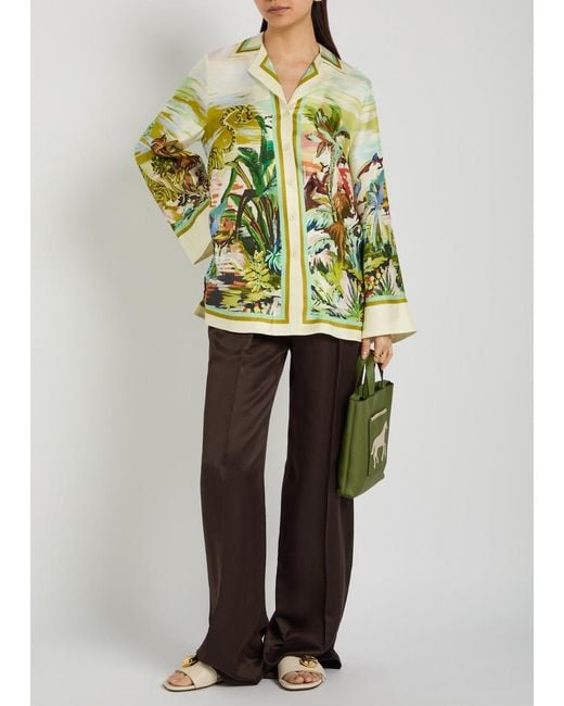 ALÉMAIS Multicolor Jungle Boogie Printed Silk Shirt